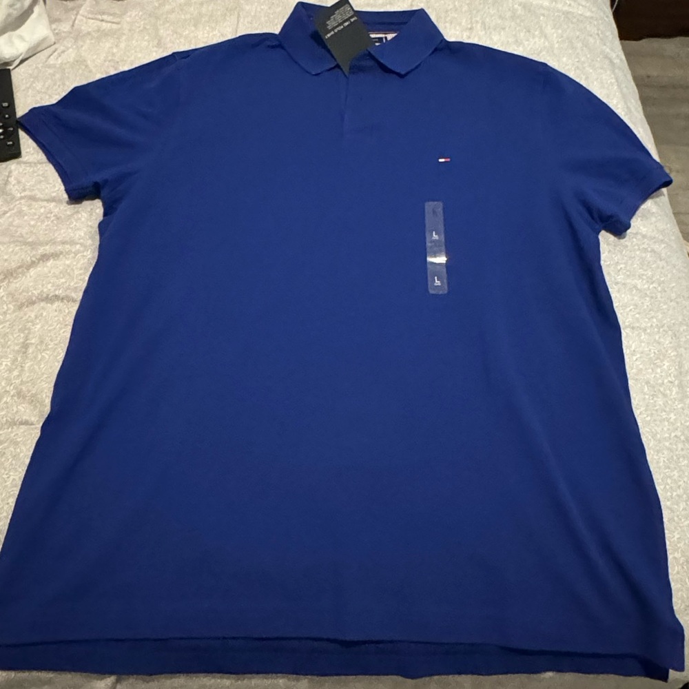 Tommy Hilfiger 1985 Polo Shirt Classic Fit Blue Large BNWT - Picture 3 of 8